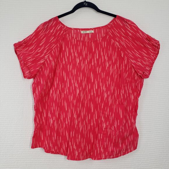 Old Navy Tops - Old Navy Top Womens XXL Pink Cotton Lightweight Preppy Colorful Pattern Bohemian